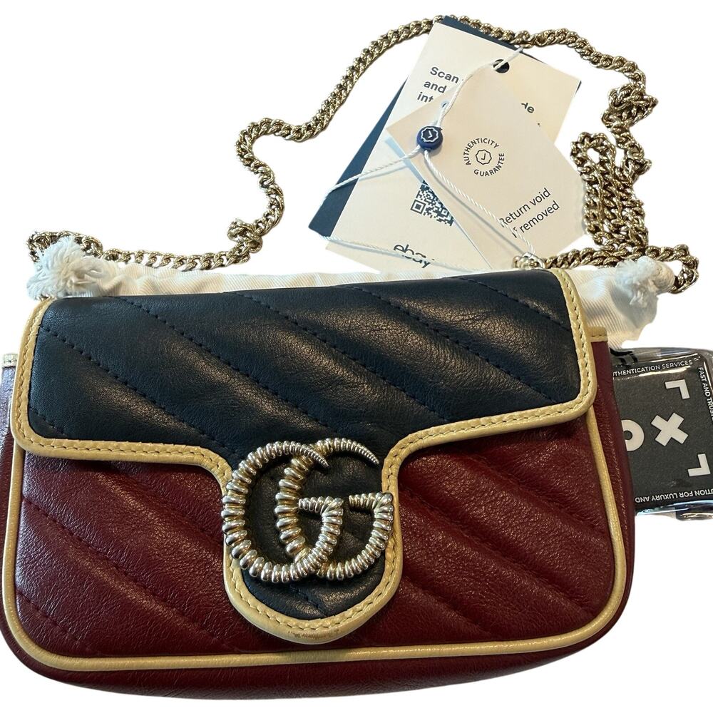 Gucci GG Marmont Small Flap Bag – Tricolor Limited Edition; dbl authentification
